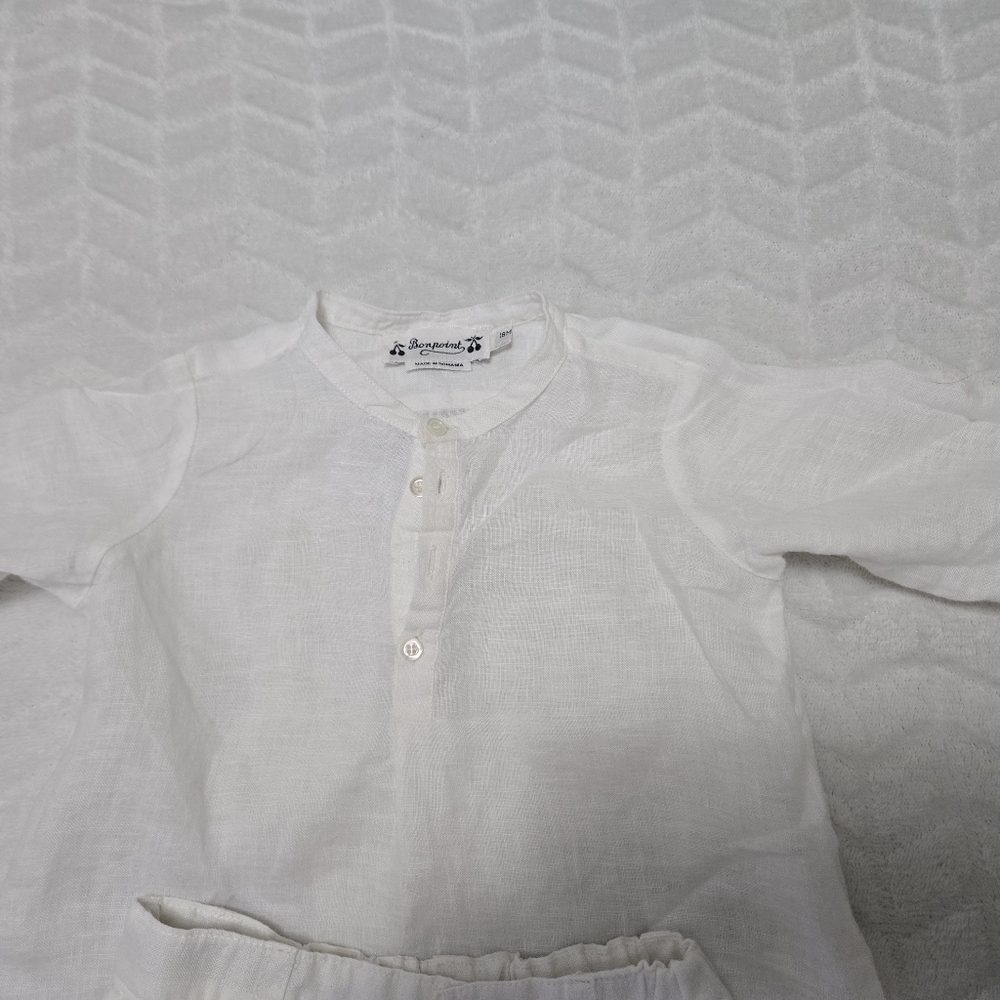 White Long Sleeve Button-Up Shirt